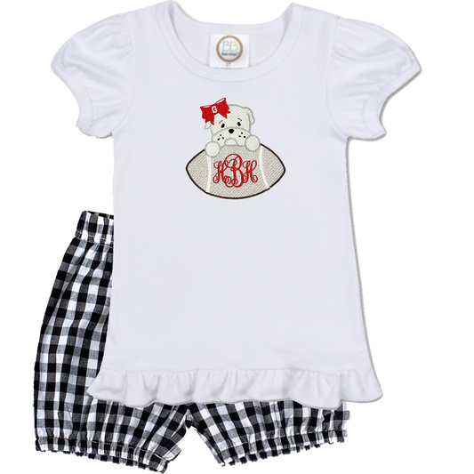 Georgia - girls football short sleeve
