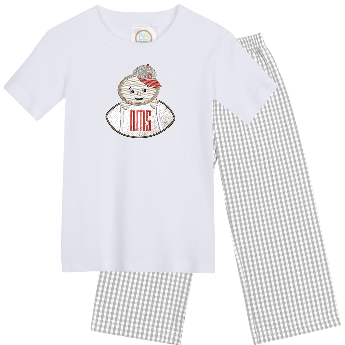 Ohio State gingham pants outfit - boys