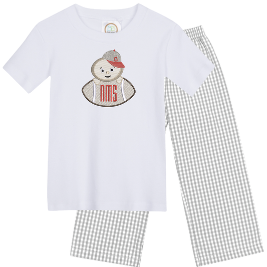 Ohio State gingham pants outfit - boys