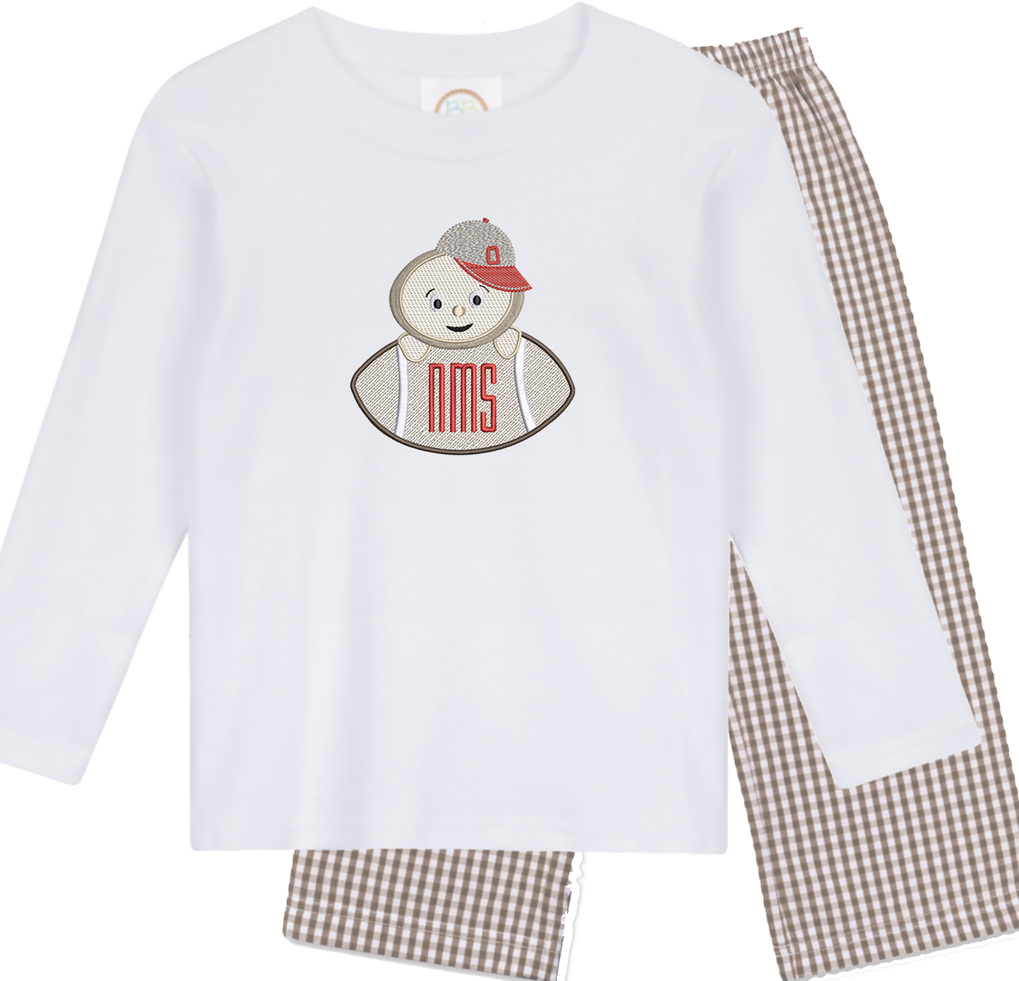 Ohio State outfit gingham - boys