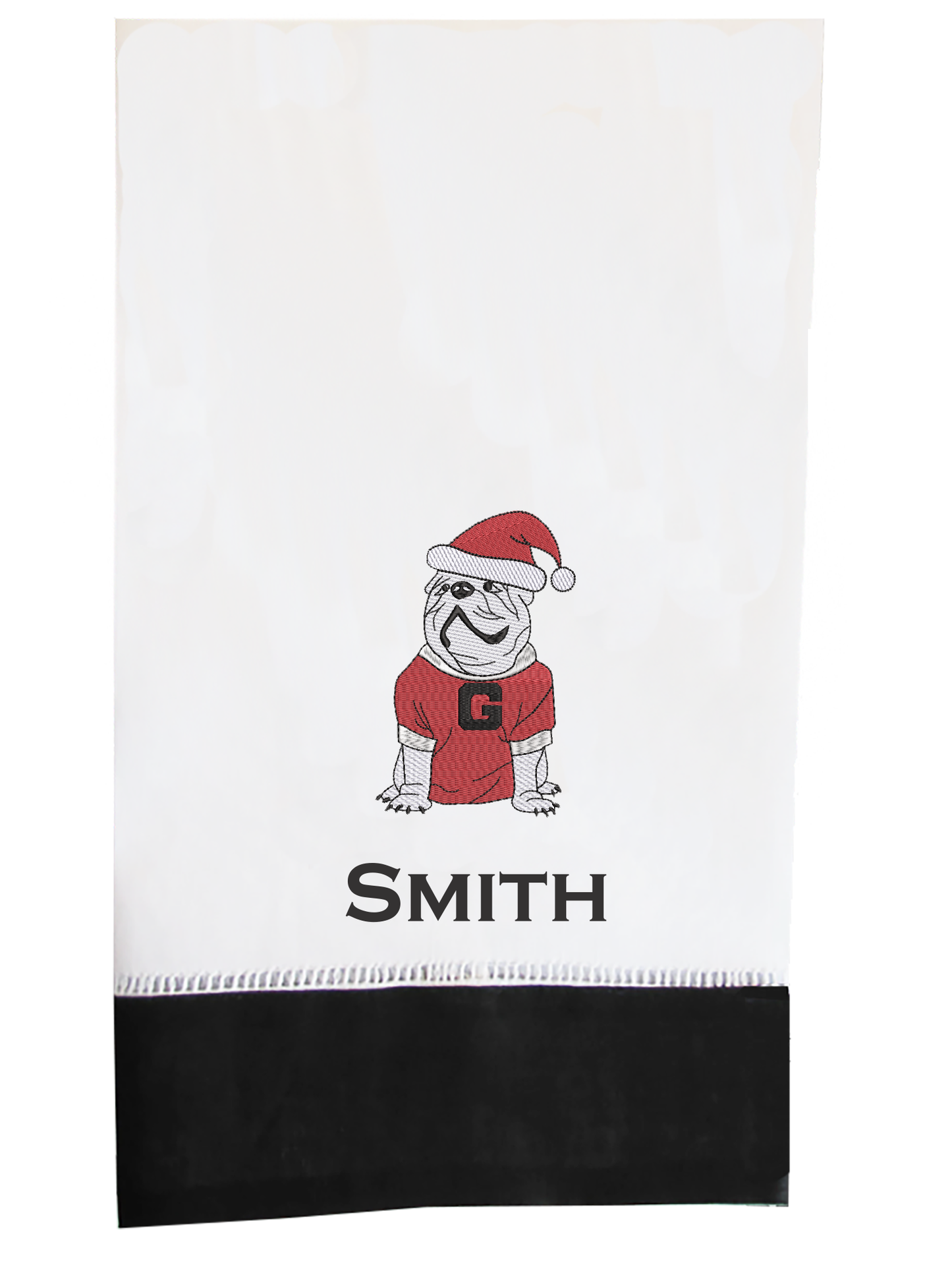 UGA Black border guest towel CHRISTMAS Copperplate.png