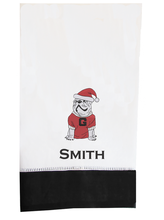UGA Black border guest towel CHRISTMAS Copperplate.png