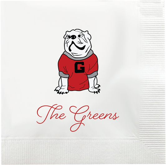 Custom UGA cocktail napkins set - paper