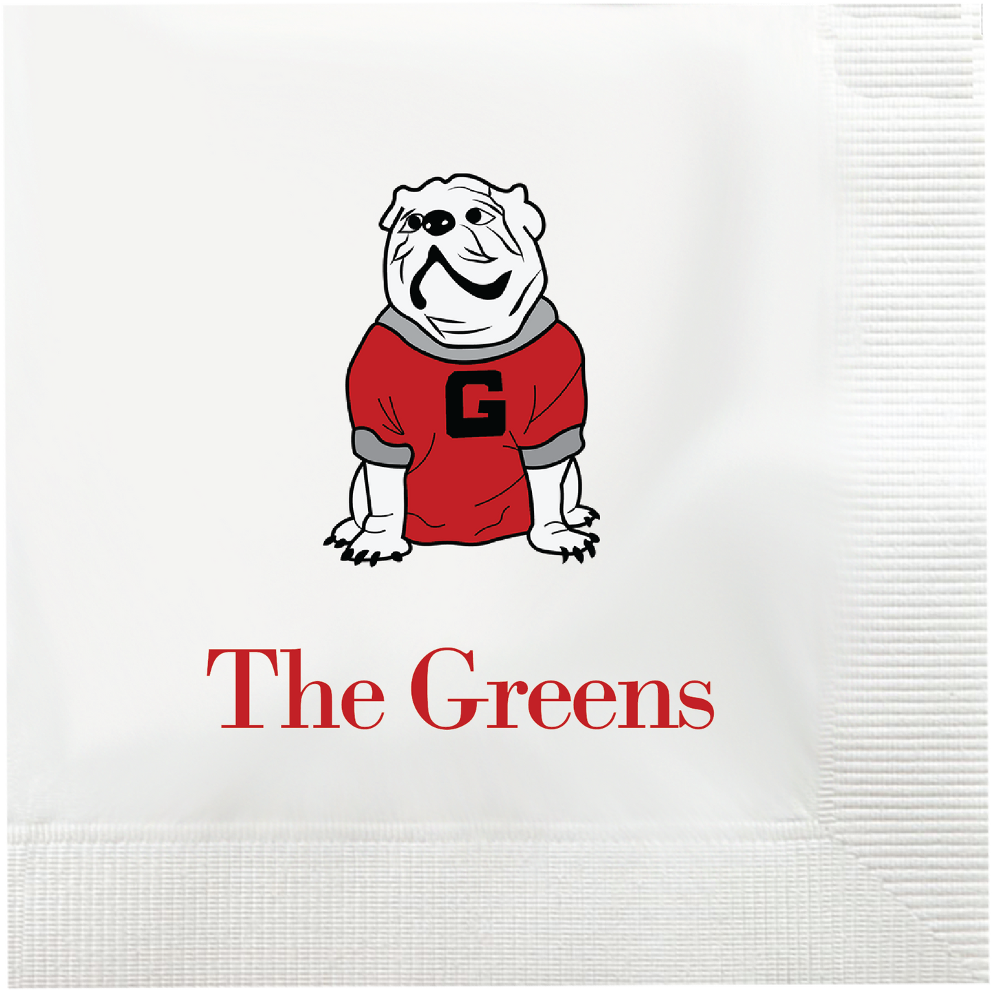 Custom UGA cocktail napkins set - paper