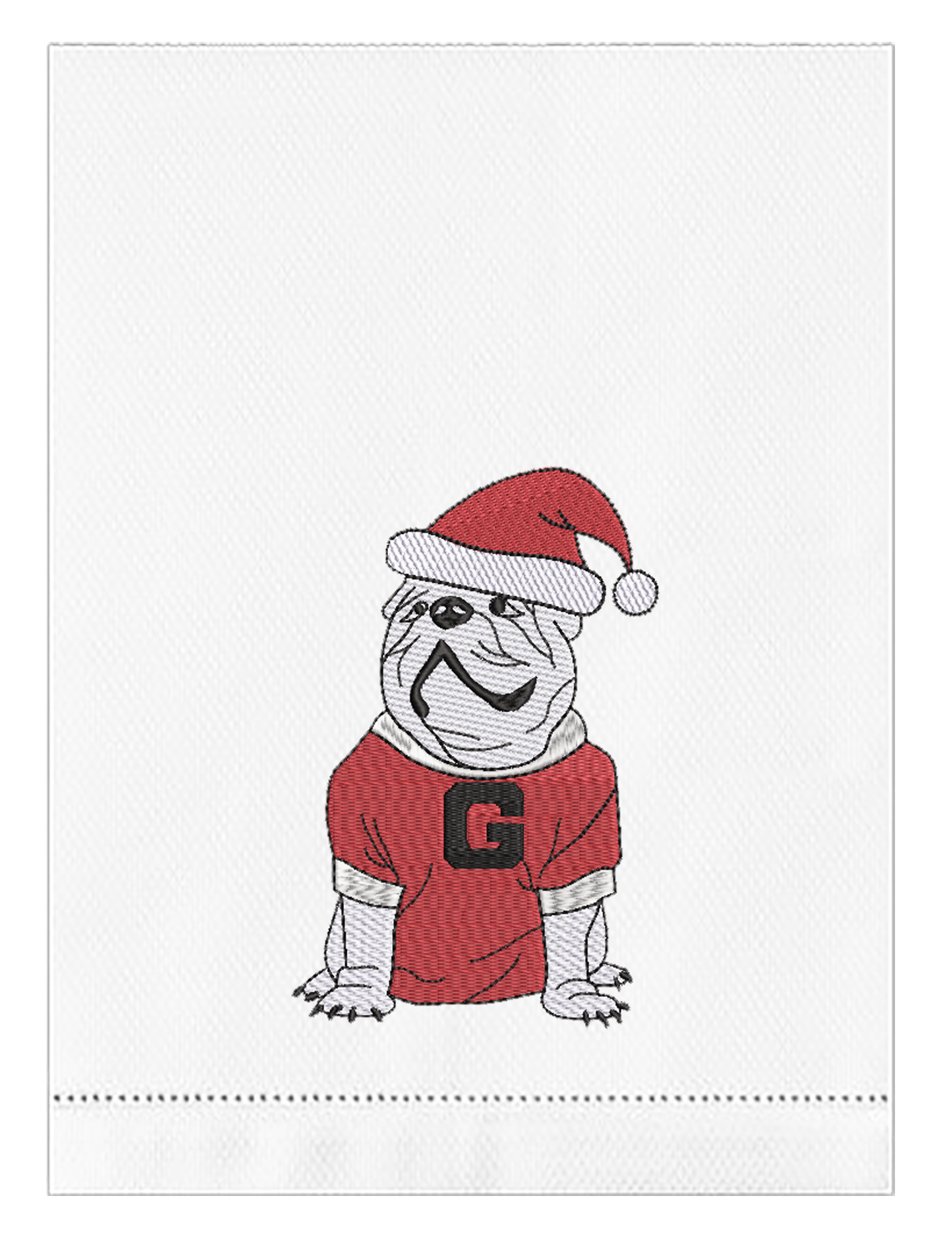 UGA Embroidered Kitchen Towel - Santa
