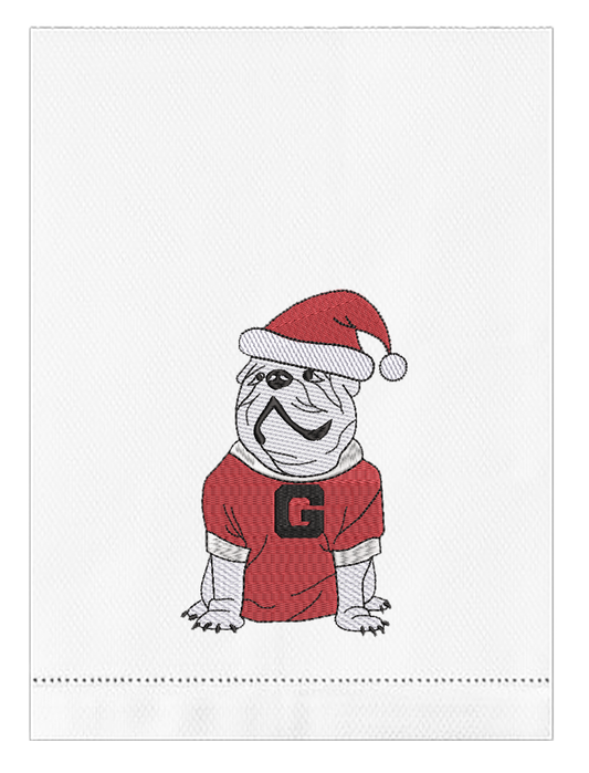 UGA Embroidered Kitchen Towel - Santa