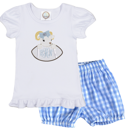 UNC Chapel Hill - girls short sleeve with shorts or pants