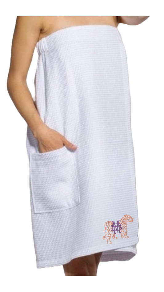 Tiger Spa Wrap - Clemson colors