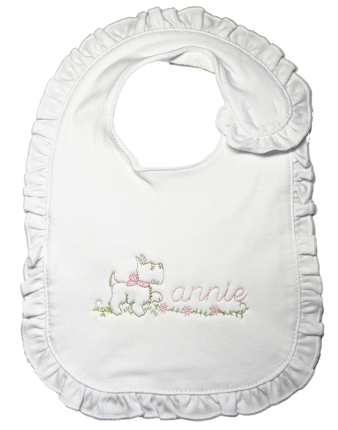 Proud Puppy bib, burpcloth and blanket set - personalized -  Vintage style embroidery
