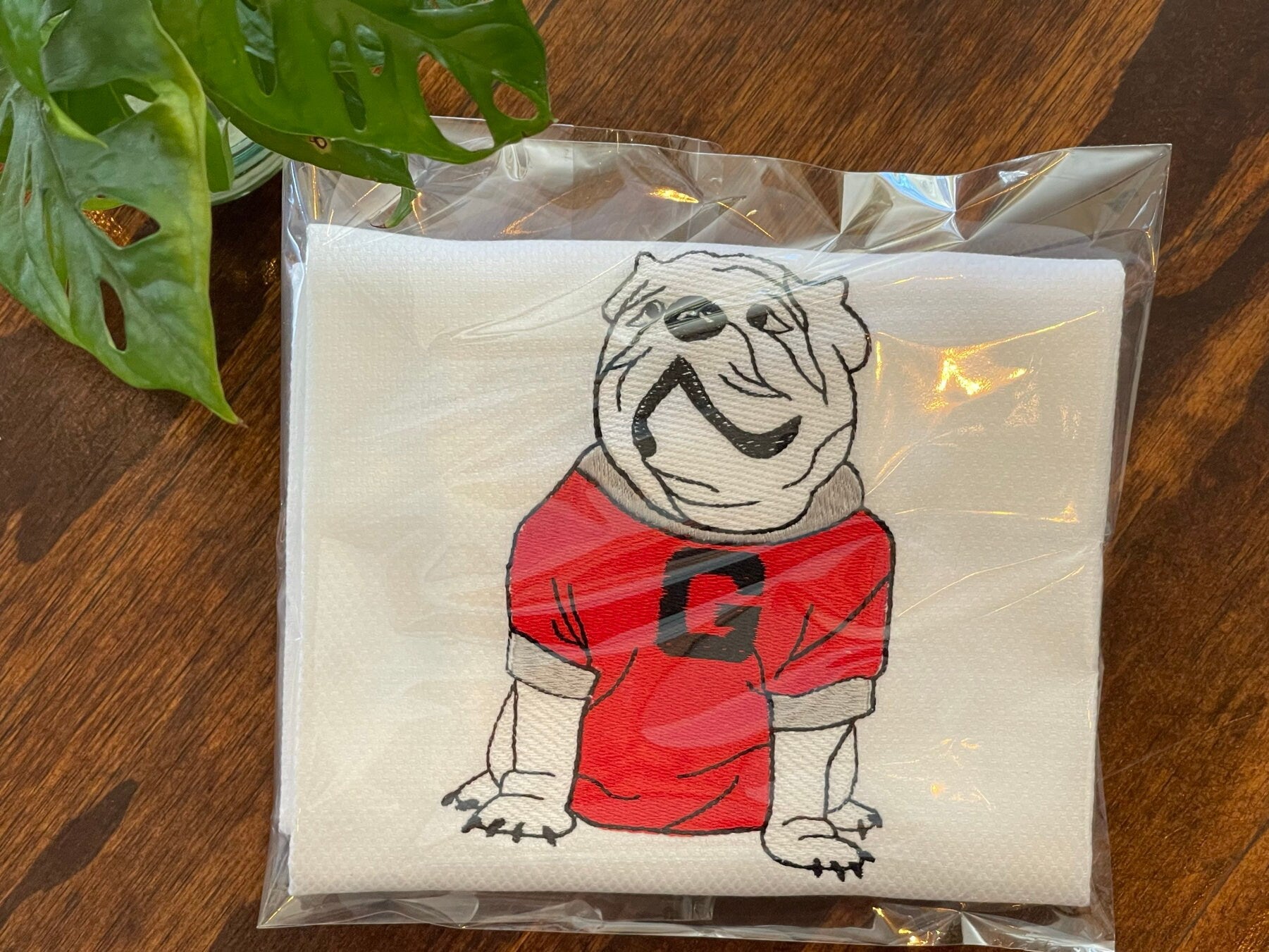 Personalized UGA Kitchen Towel embroidered