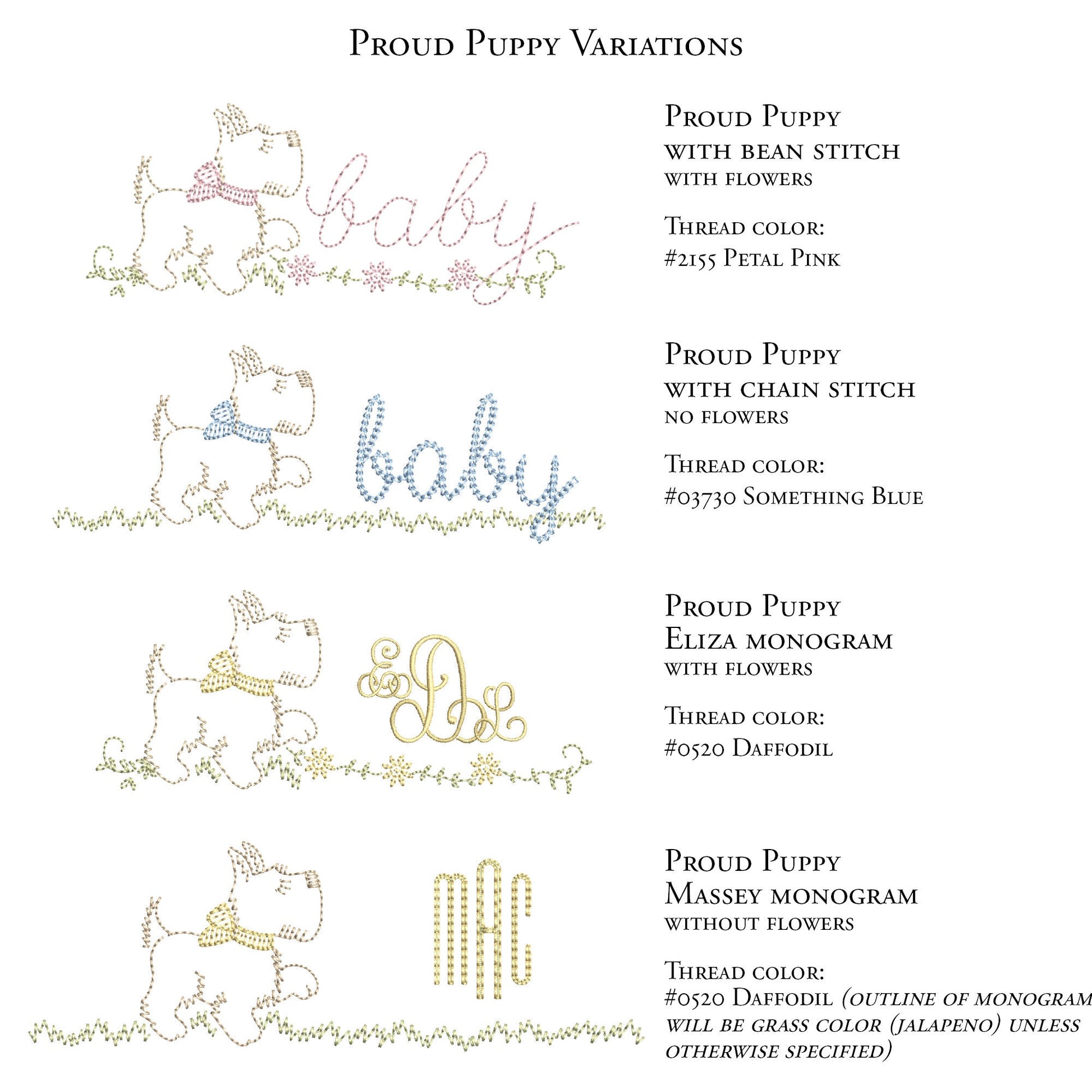 Proud Puppy Baby Pillow Cover Vintage style embroidery