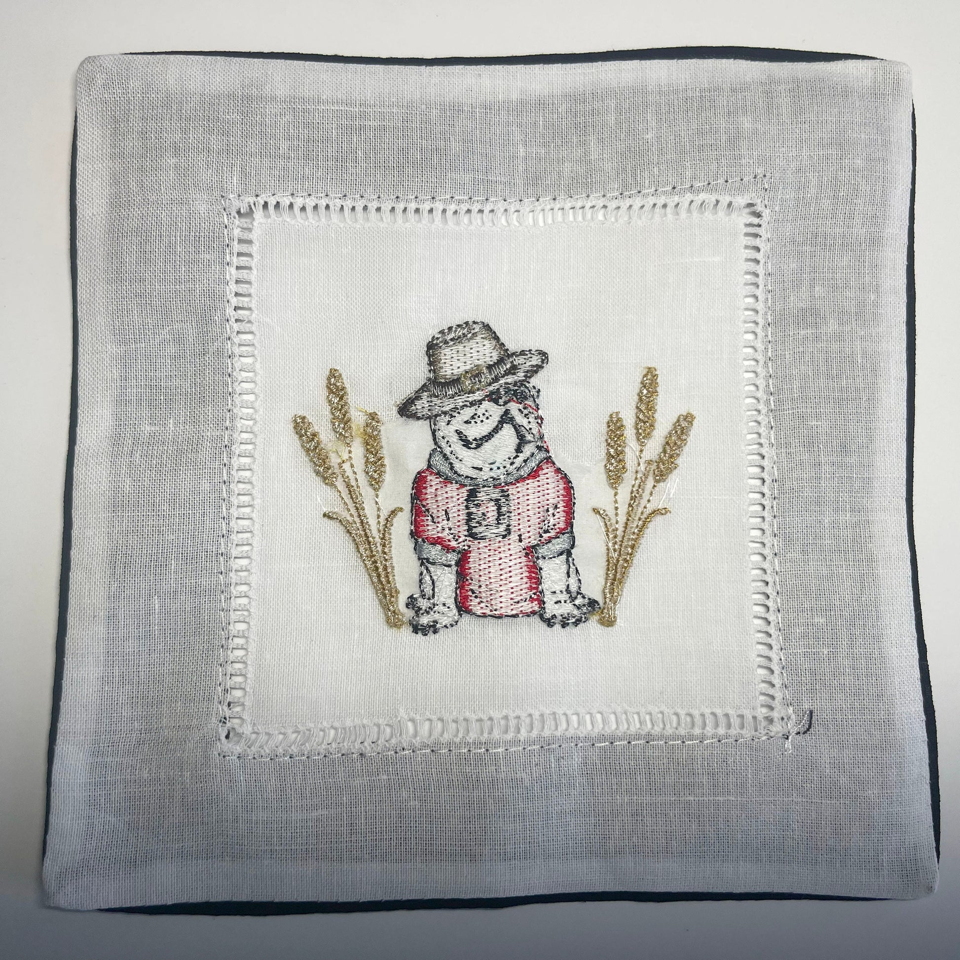 UGA Thanksgiving cocktail napkins red border set of 4 - all Dawgs need these!