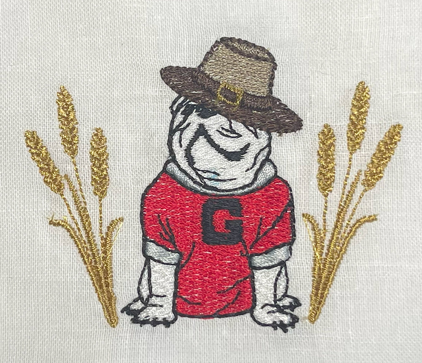 UGA Thanksgiving cocktail napkins red border set of 4 - all Dawgs need these!