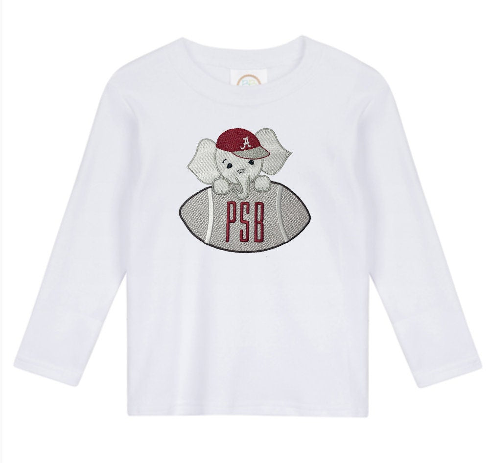 Baby Elephant Football boys' long sleeve outfit with gingham pants