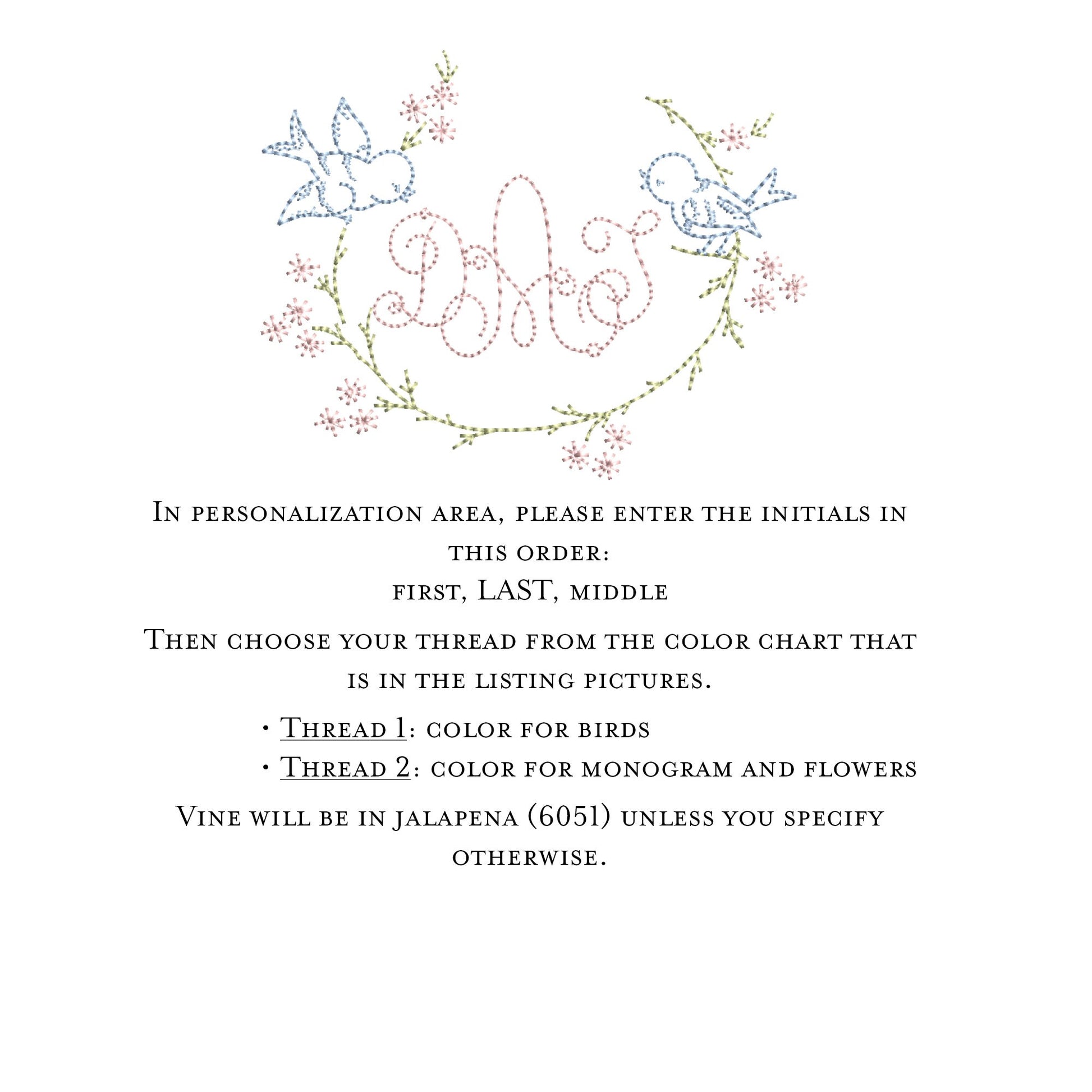 Vintage Birds embroidered bib, burpcloth and blanket set - personalized