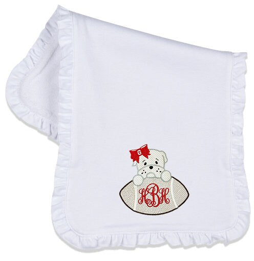 UGA baby girl embroidered bib, burpcloth and blanket set - personalized SEC babies