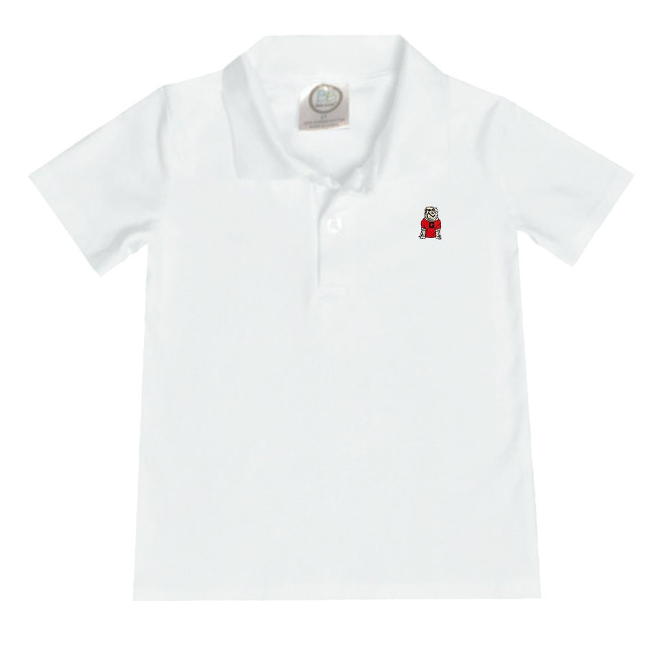 Bulldog boys' outfit golf shirt and gingham shorts