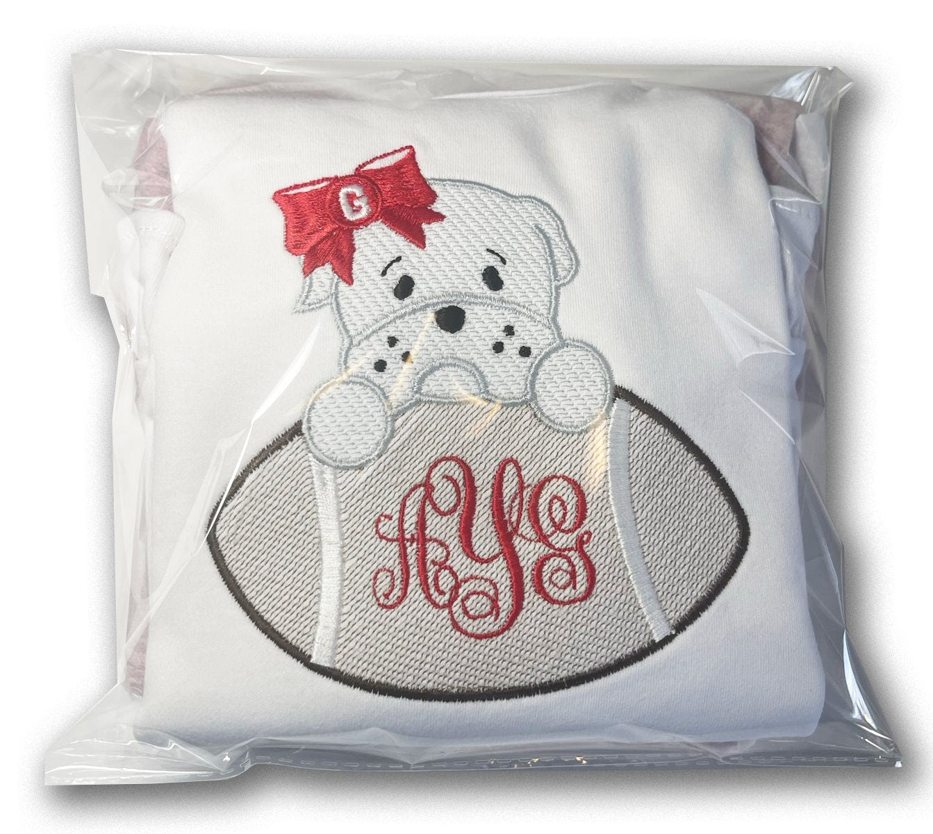 SEC Babies - UGA embroidered girls' outfit black gingham shorts