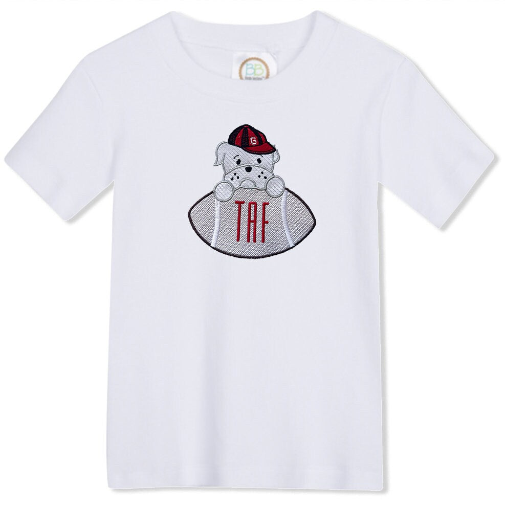 SEC Babies - UGA embroidered boys' outfit black gingham shorts