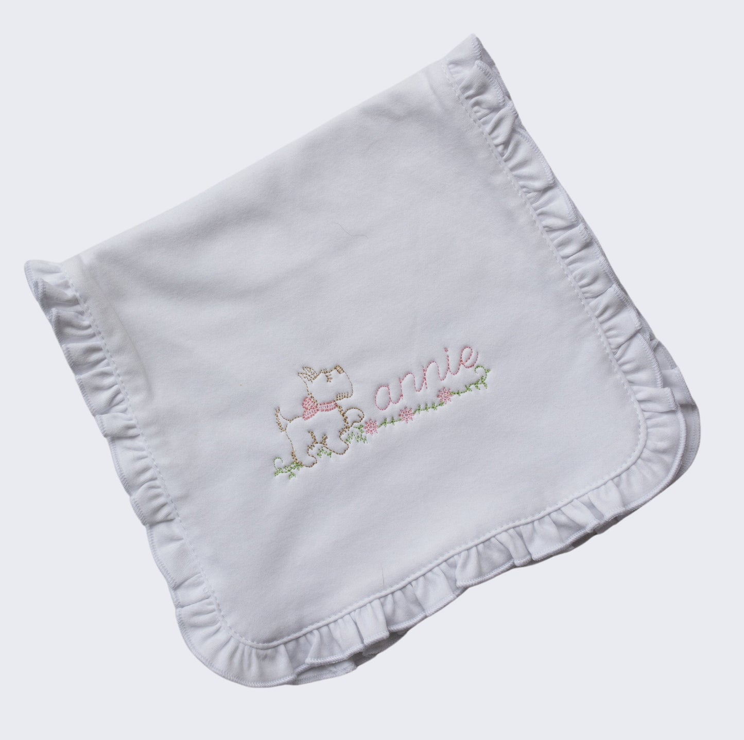 Proud Puppy Baby Pillow Cover Vintage style embroidery