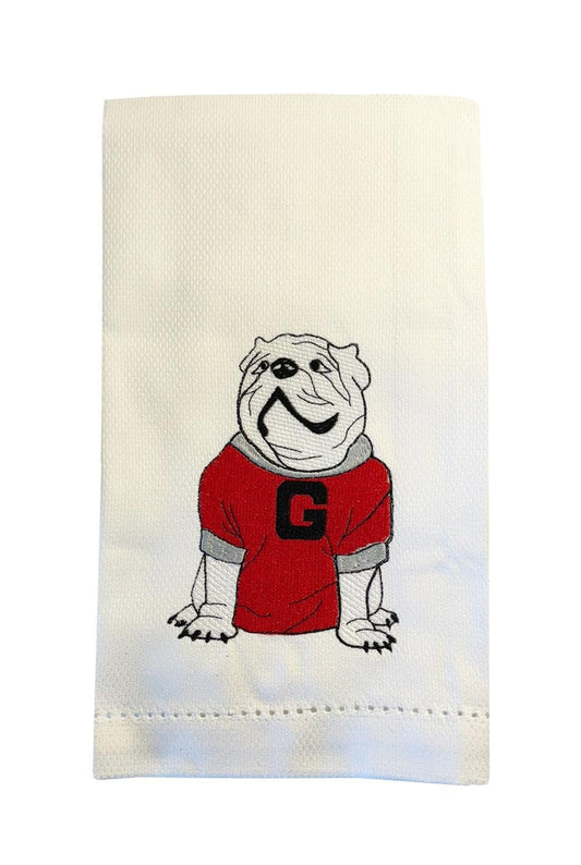 Buldog Kitchen Towel embroidered