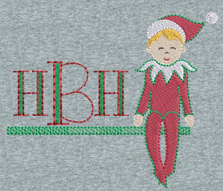 Personalized Christmas Elf quarter zip sweatshirt