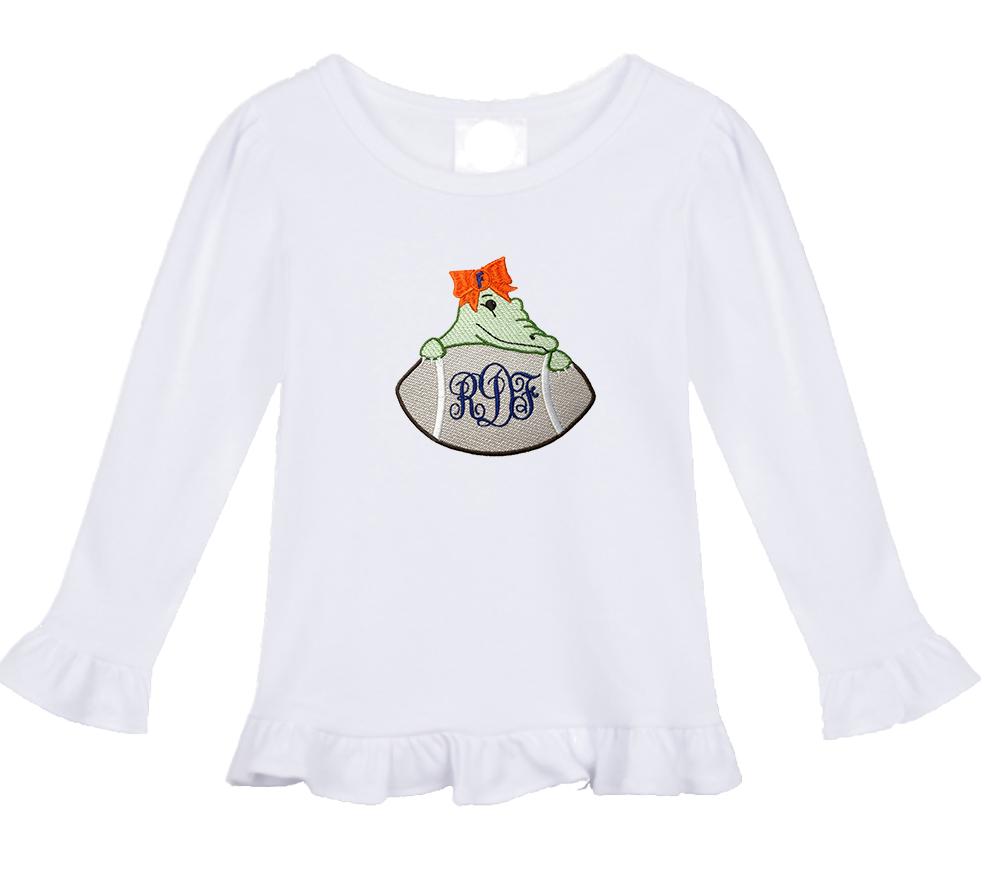 Florida girls' outfit long sleeve gingham pants