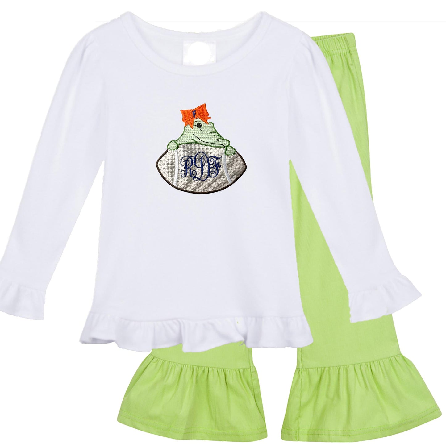 Florida girls' outfit long sleeve corduroy pants