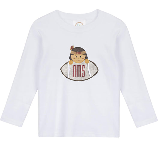 FSU boys' long sleeve outfit with gingham pants
