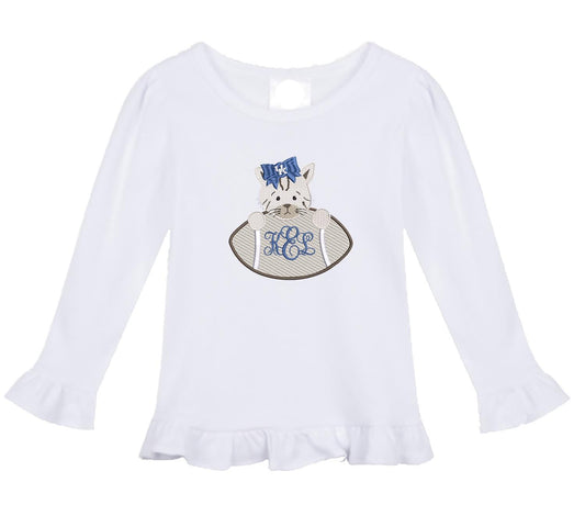 Kentucky girls' outfit long sleeve gingham pants