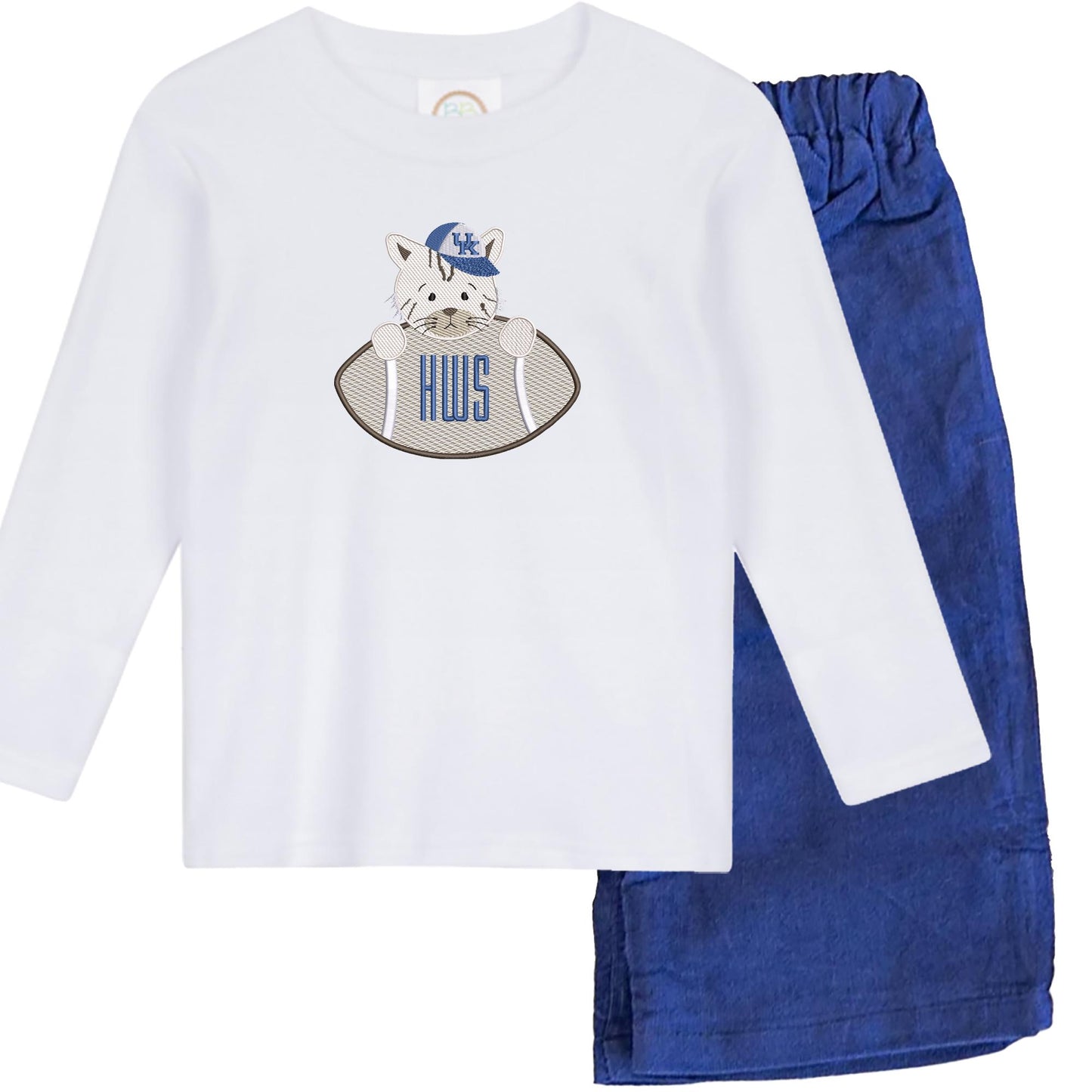 Kentucky boys' long sleeve outfit with corduroy pants