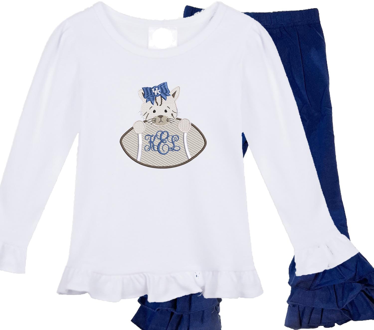 Baby Wildcat girls' outfit long sleeve gingham pants