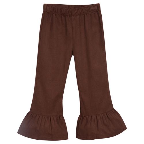Arkansas girls' outfit long sleeve brown corduroy pants