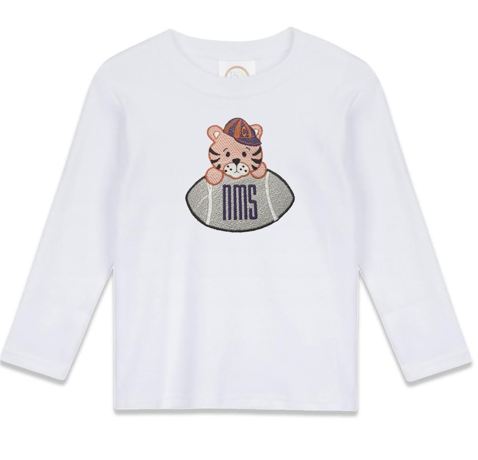 Clemson boys' long sleeve outfit with gingham pants