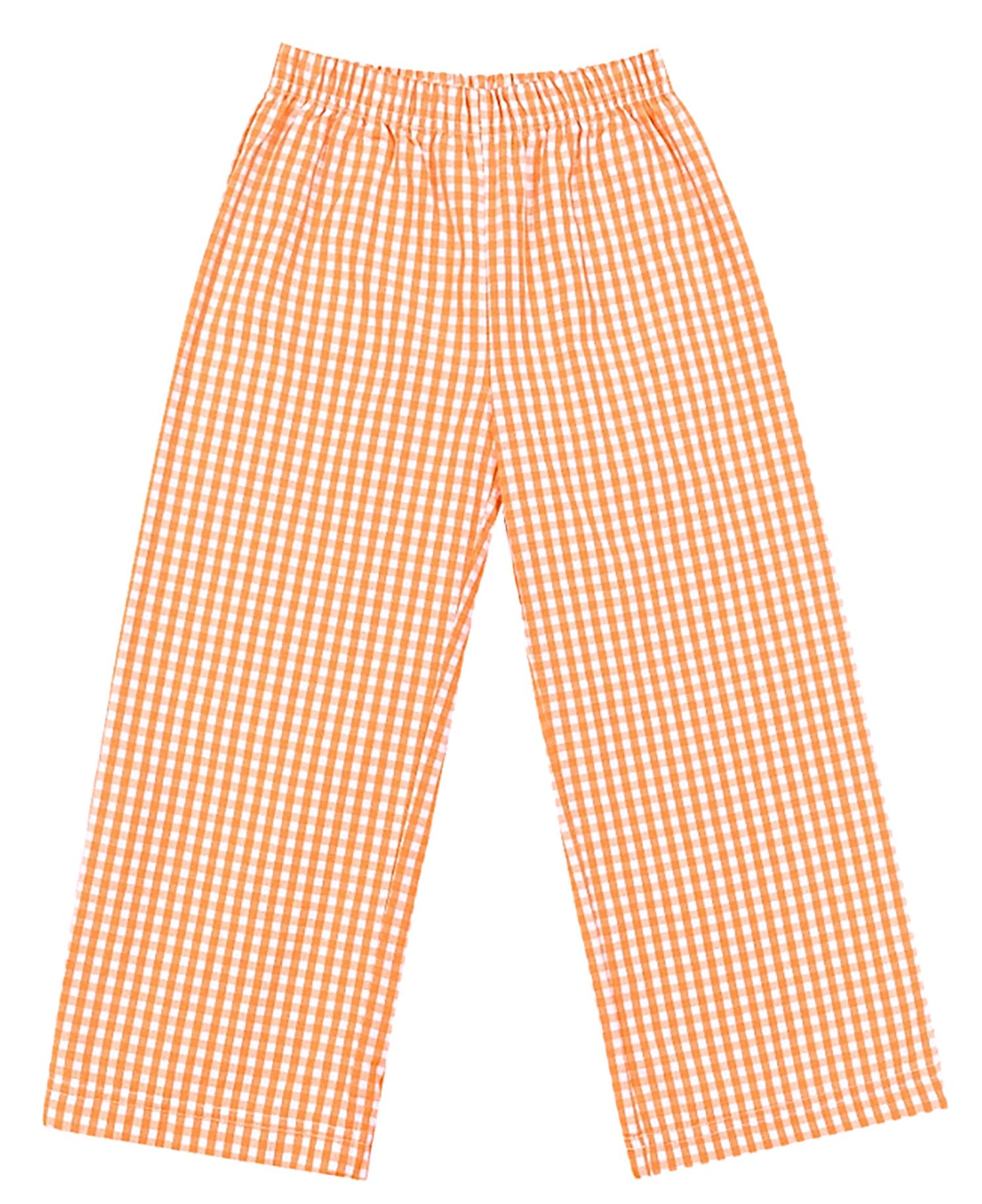 Florida boys' long sleeve outfit with gingham pants