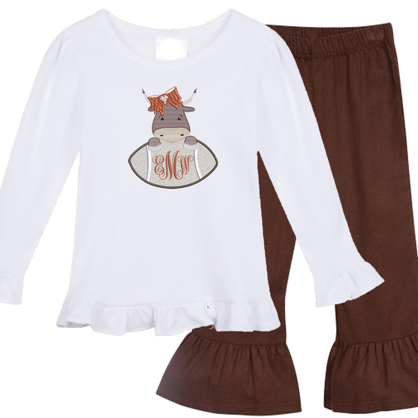 Baby Bull Football girls' outfit long sleeve corduroy pants