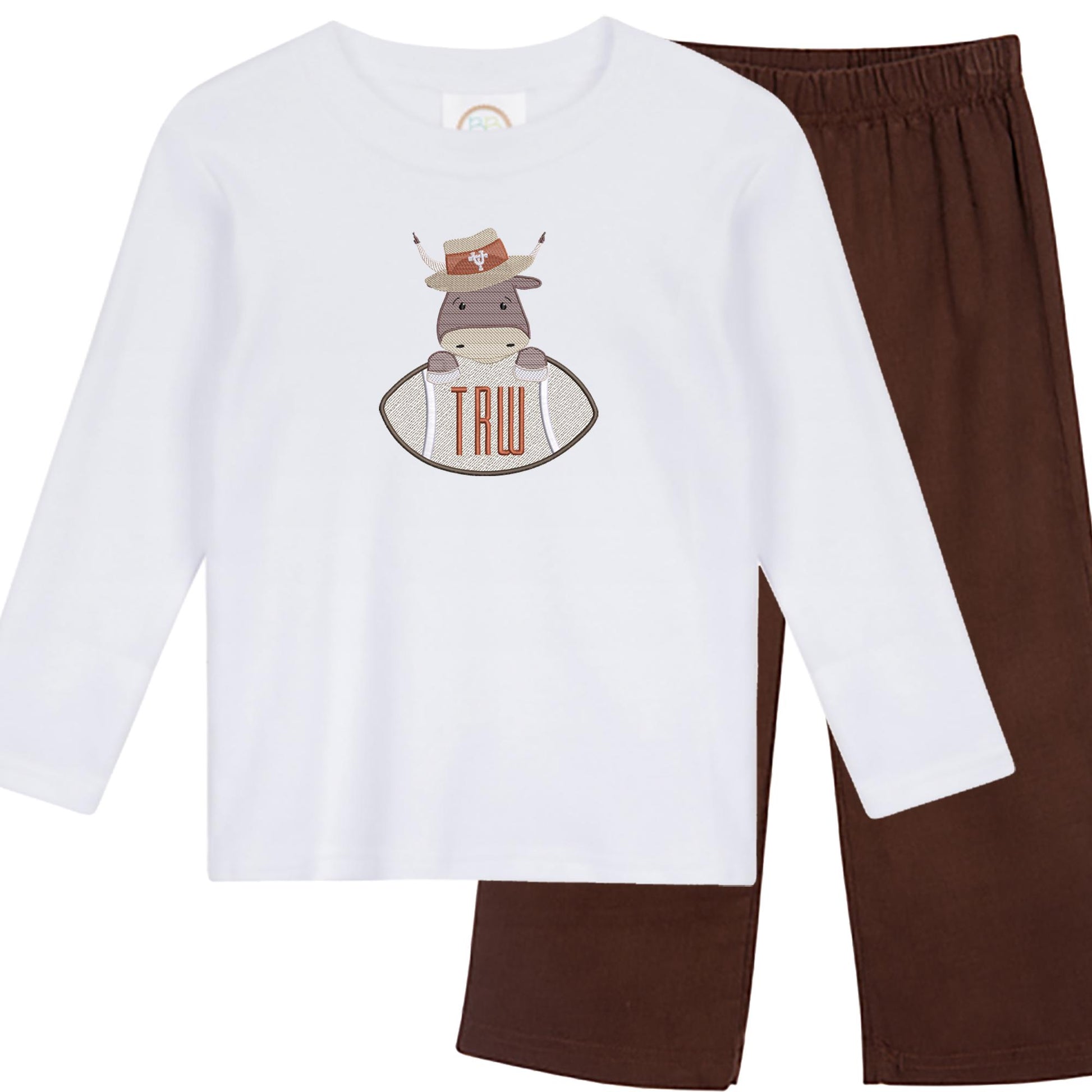 Baby Bull football boys' long sleeve outfit with corduroy pants
