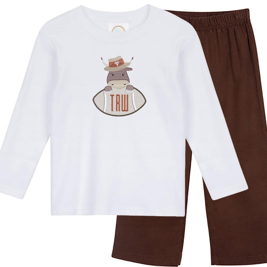 Baby Bull football boys' long sleeve outfit with corduroy pants