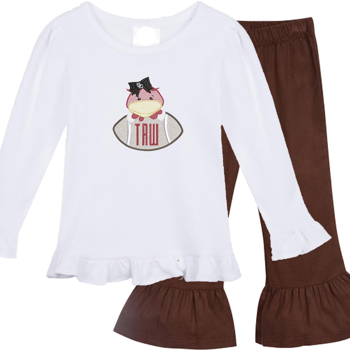 South Carolina girls' outfit long sleeve corduroy pants