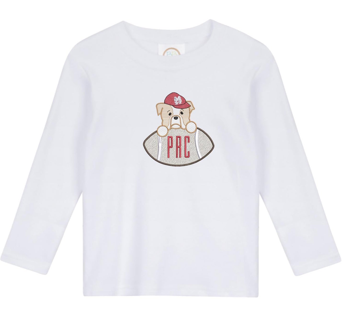 Mississippi boys' long sleeve outfit with brown gingham pants