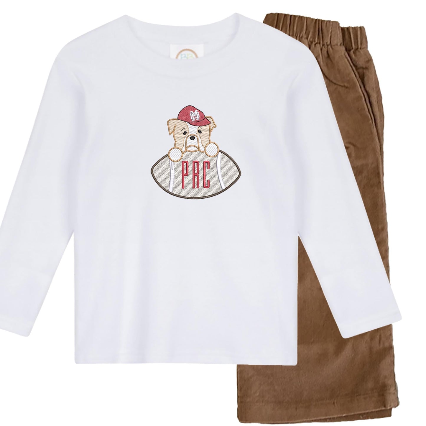 Mississippi boys' long sleeve outfit with corduroy pants