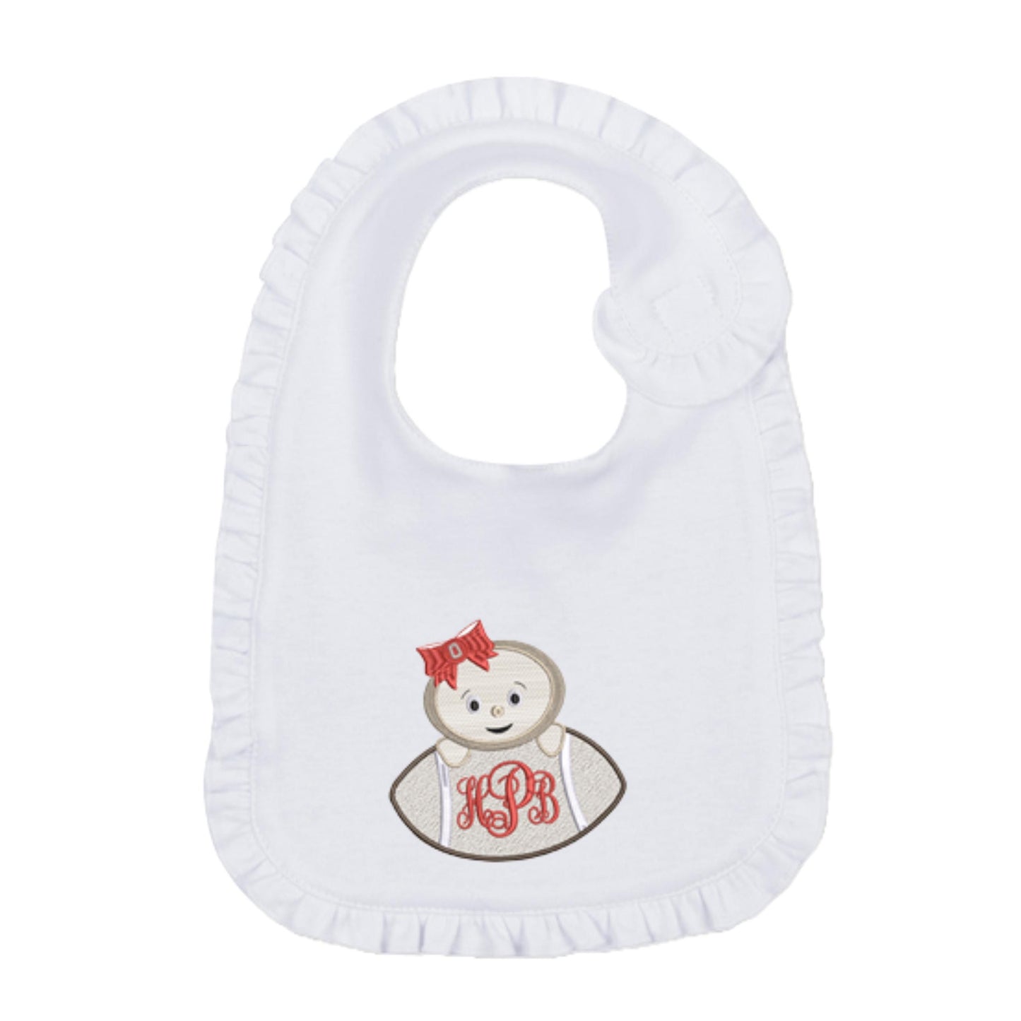 Ohio State baby girl embroidered bib, burpcloth and blanket set - personalized