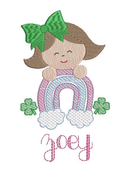 St. Patrick's Day rainbow girls' outfit long