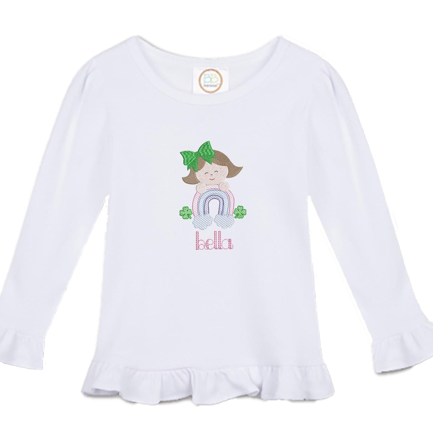 St. Patrick's Day rainbow girls' outfit long