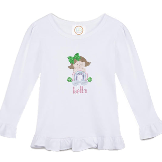 St. Patrick's Day rainbow girls' outfit long