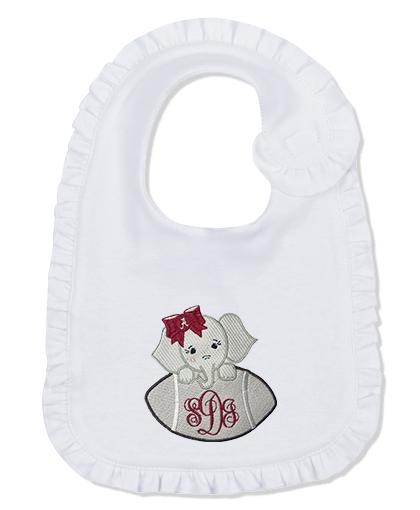 Alabama baby girl embroidered bib, burpcloth and blanket set - personalized