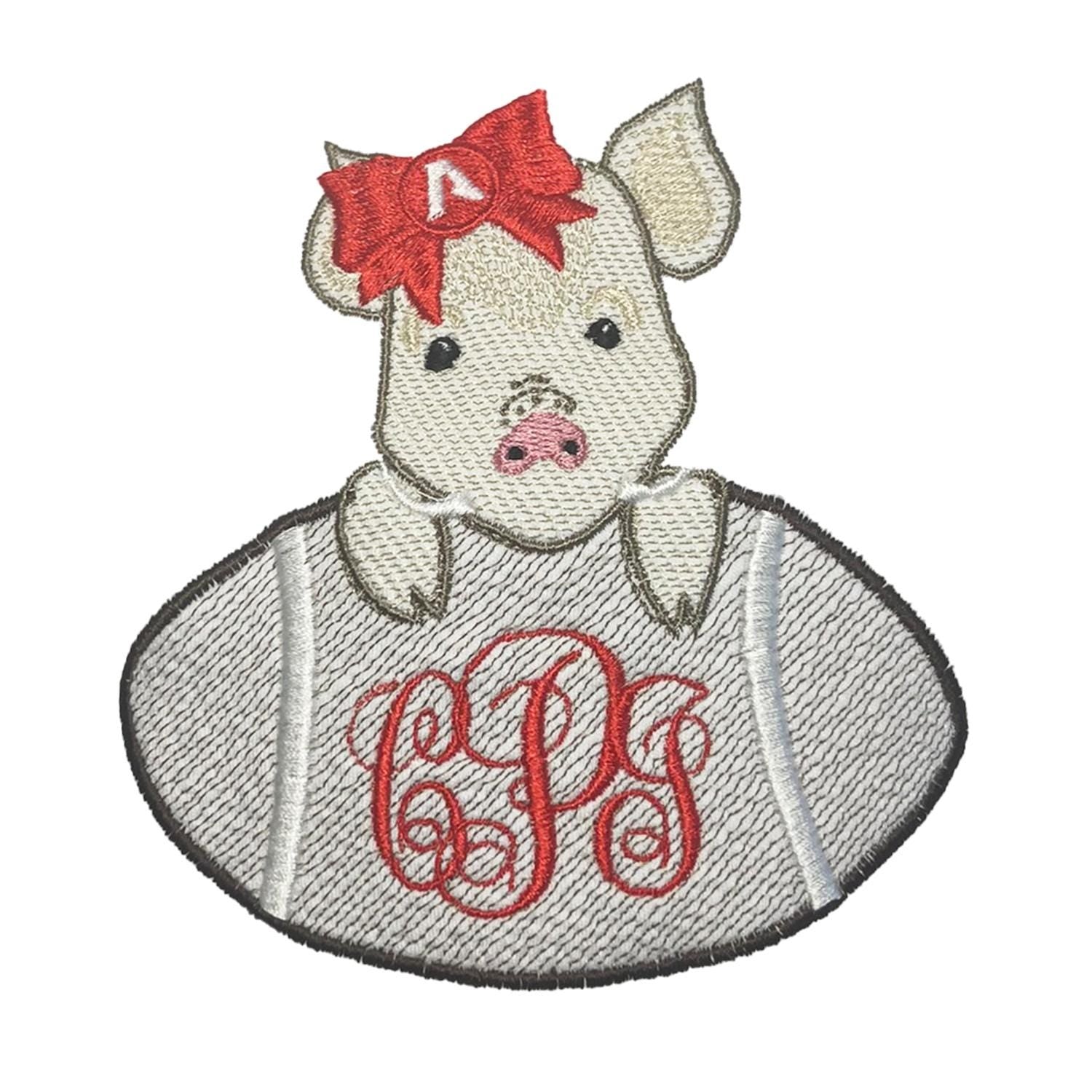 Arkansas baby girl embroidered bib, burpcloth and blanket set - personalized