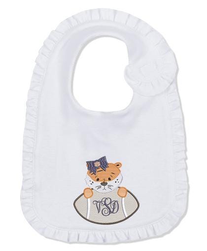 Baby Tiger girl embroidered bib, burpcloth and blanket set - personalized AU