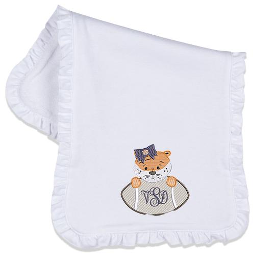 Baby Tiger girl embroidered bib, burpcloth and blanket set - personalized AU