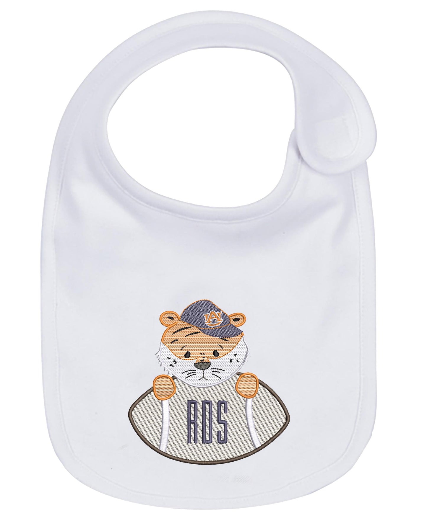 Football Tiger embroidered bib, burpcloth and blanket set - personalized